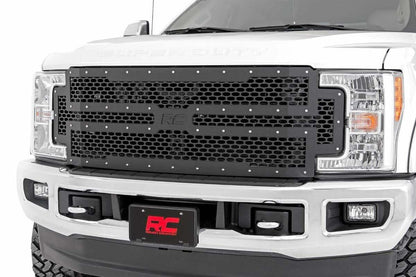 Fits Ford F-250/F-350 Super Duty 2WD/4WD (2017-2019) Mesh Grille; 70213