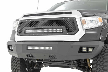 Fits Toyota Tundra 2&4WD (2014-2017) Mesh Grille; 30" Dual Row LED; Black; 70226