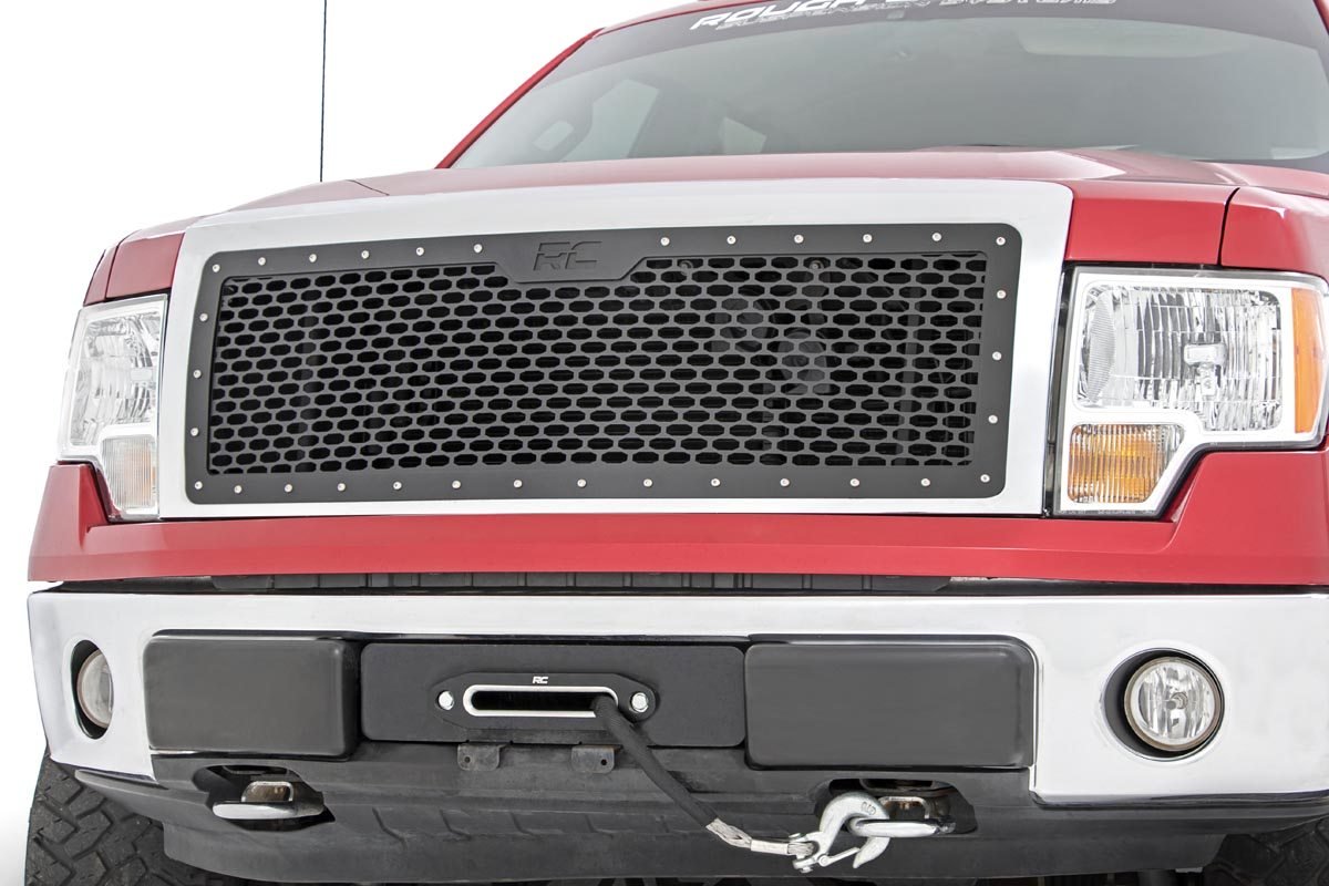 Fits Ford F-150 2WD/4WD (2009-2014) Mesh Grille; 70229