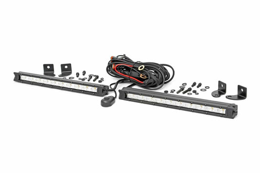 10 Inch Chrome Series LED Light Bar; Slim Line; Pair 70410A