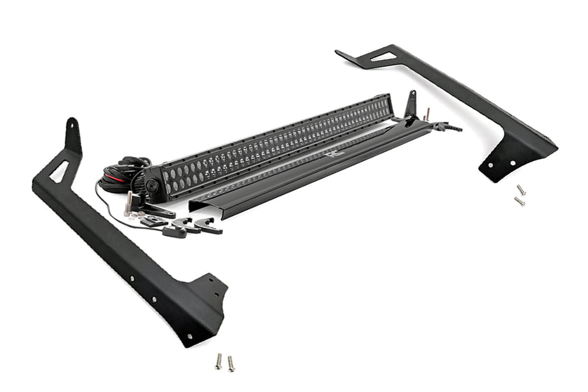 Fits Wrangler JK(07-18) LED Light Windshield Mount 50" Black Dual Row 70504BL