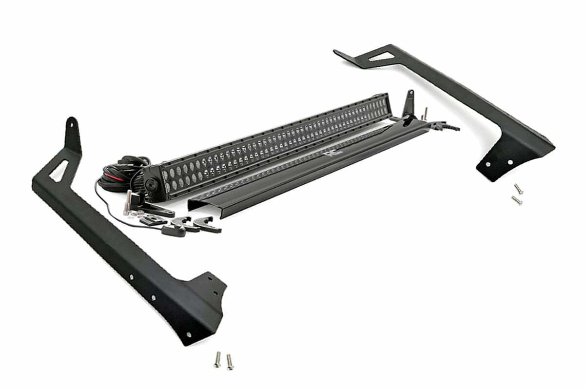Fits Wrangler JK(07-18) LED Light Windshield Mount 50" Black Dual Row 70504BL