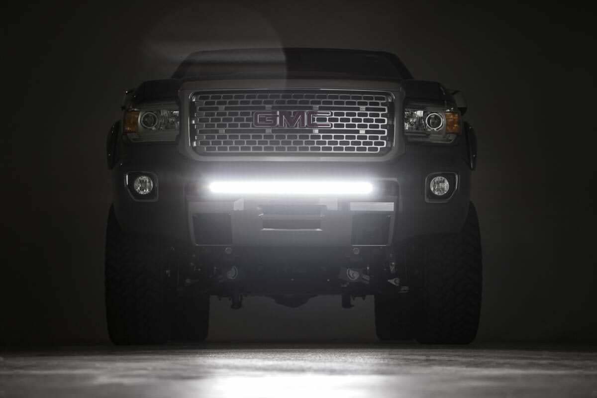 Fits Chevy/GMC Canyon/Colorado 2&4WD (15-22) LED Light Mount; Bumper; 30"; 70536