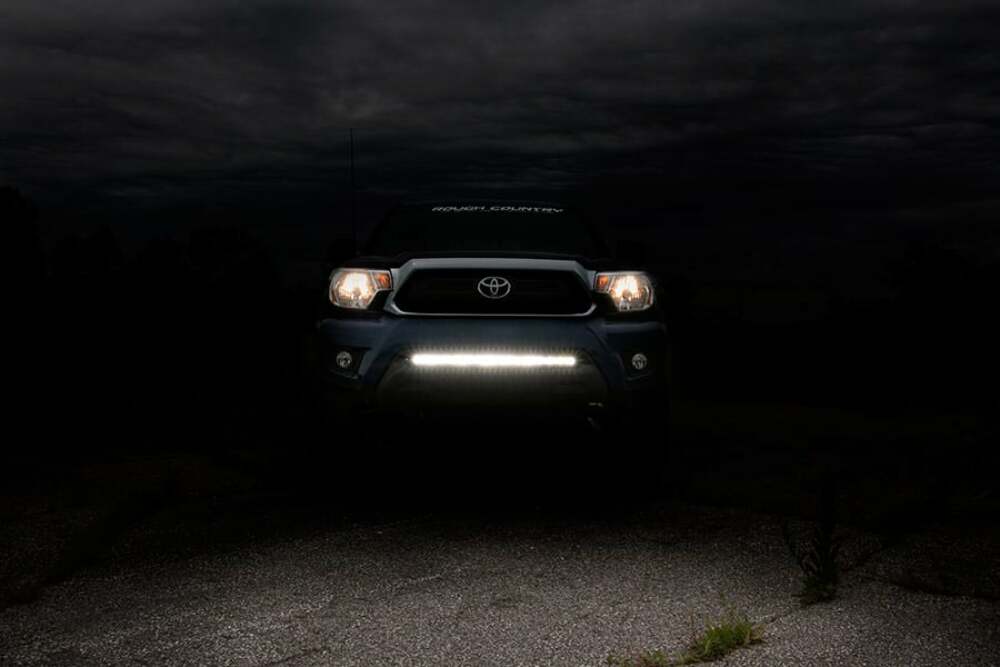 Fits Toyota Tacoma 2WD/4WD (2005-2015) LED Light Mount; Lower Grill; 30"; 70542
