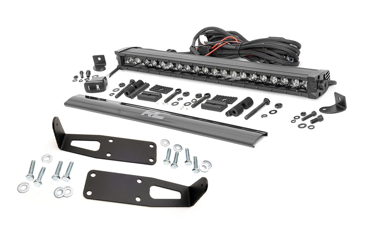 Fits Ram 2500 (10-18) LED Light Bumper Mount 20" Black Single Row DRL 70568BLDRL