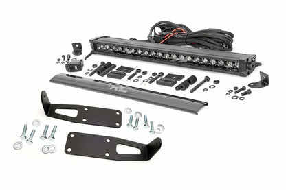 Fits Ram 2500 (10-18) LED Light Bumper Mount 20" Black Single Row DRL 70568BLDRL