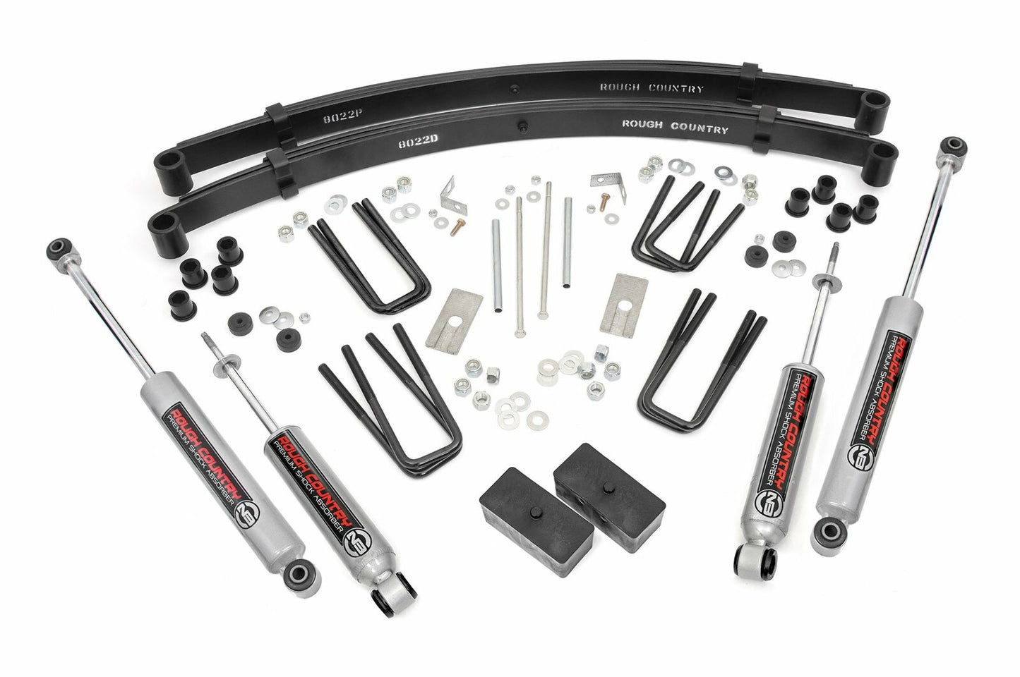 Fits Toyota Truck 4WD (1984-1985) 3 inch Lift Kit; Rear Blocks; 705N3
