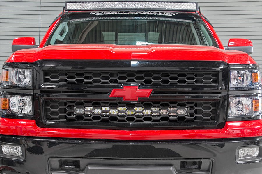 Fits Silverado 1500(14-15) LED Light Behind Grille Mount 30" Black 70624