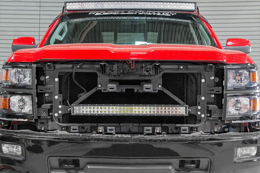 Fits Silverado 1500(14-15) LED Light Behind Grille Mount 30" Black 70624