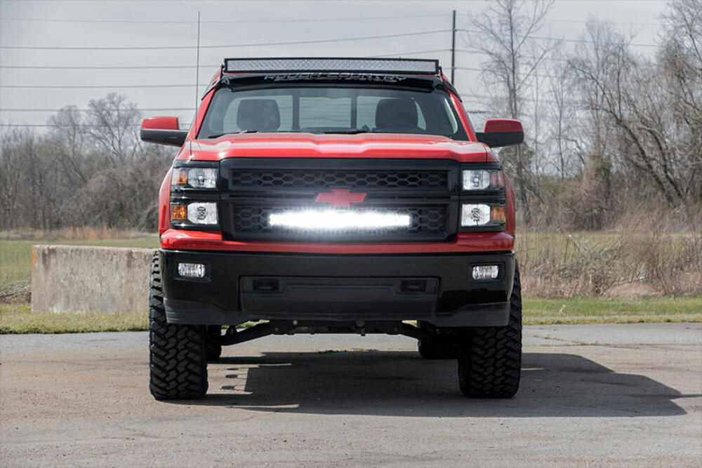 Fits Silverado 1500(14-15) LED Light Behind Grille Mount 30" Black 70624