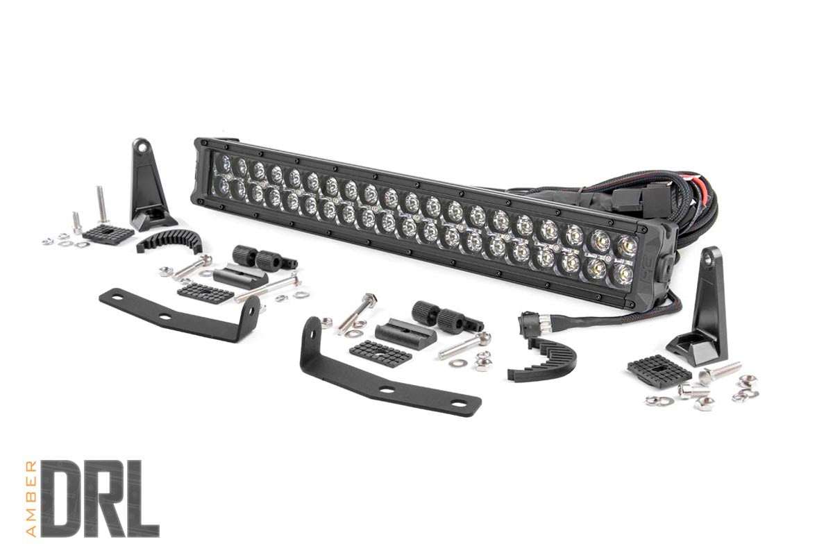 Fits Titan XD(16-24) LED Light Bumper Mount 20" Black Dual Row DRL 70645DRLA