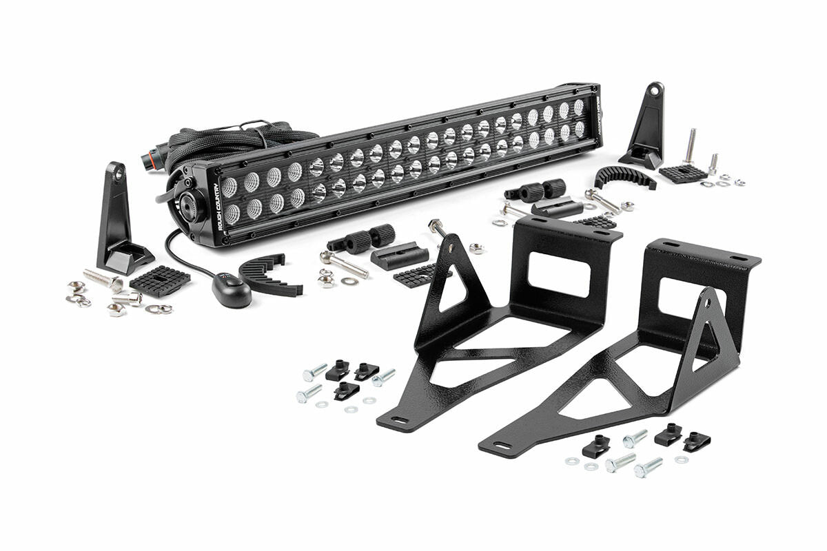 Fits Ford F-250 SD (05-07) LED Light Kit Bumper Mount 20" Black Dual Row 70665