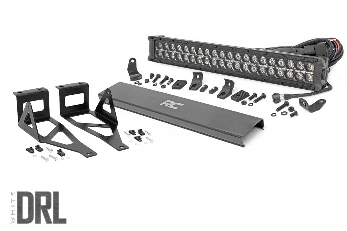 Fits Ford F-250 SD(05-07) LED Light Bumper Mount 2" Black Dual Row DRL 70665DRL