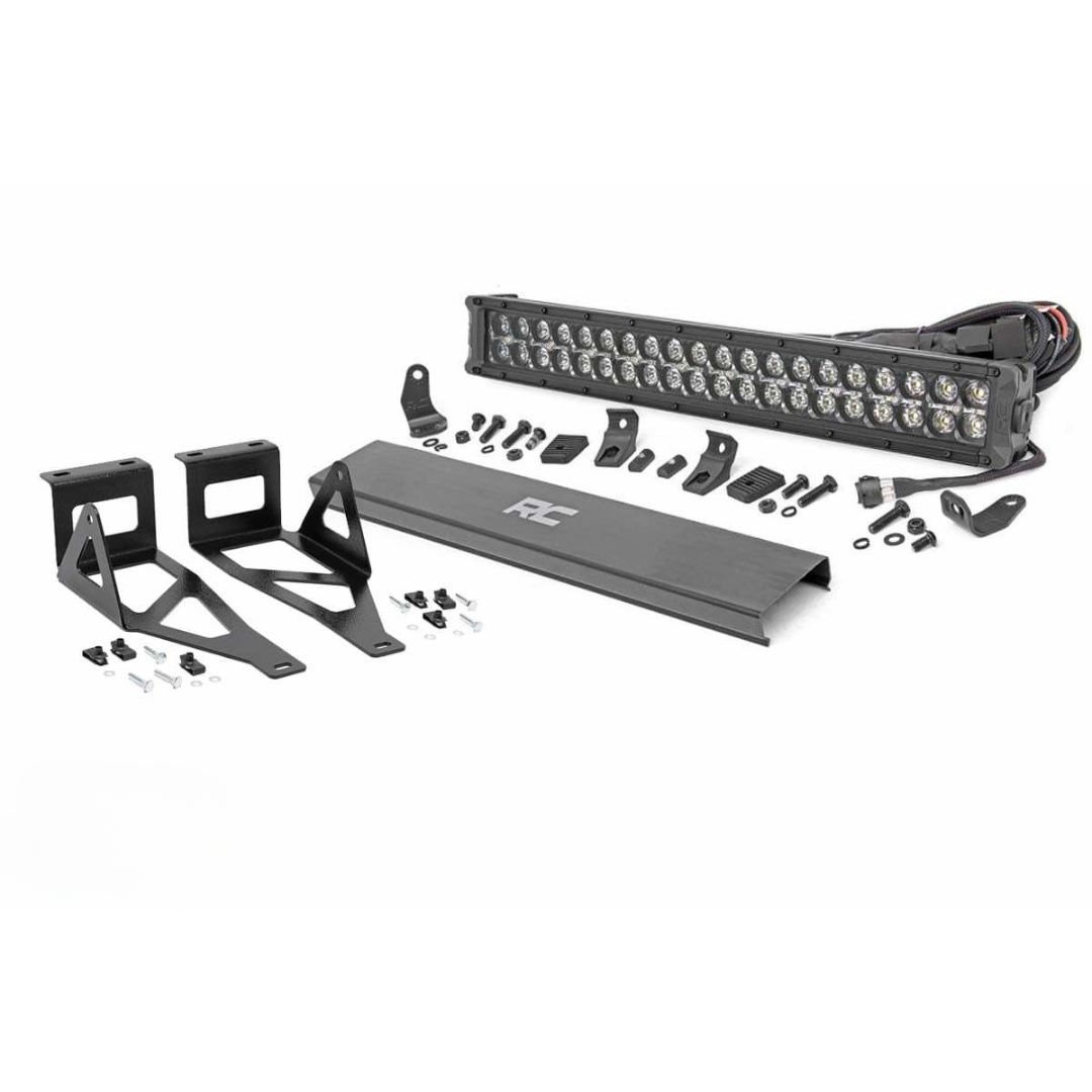Fits Ford F-250 SD(05-07) LED Light Bumper Mount 2" Black Dual Row DRL 70665DRL