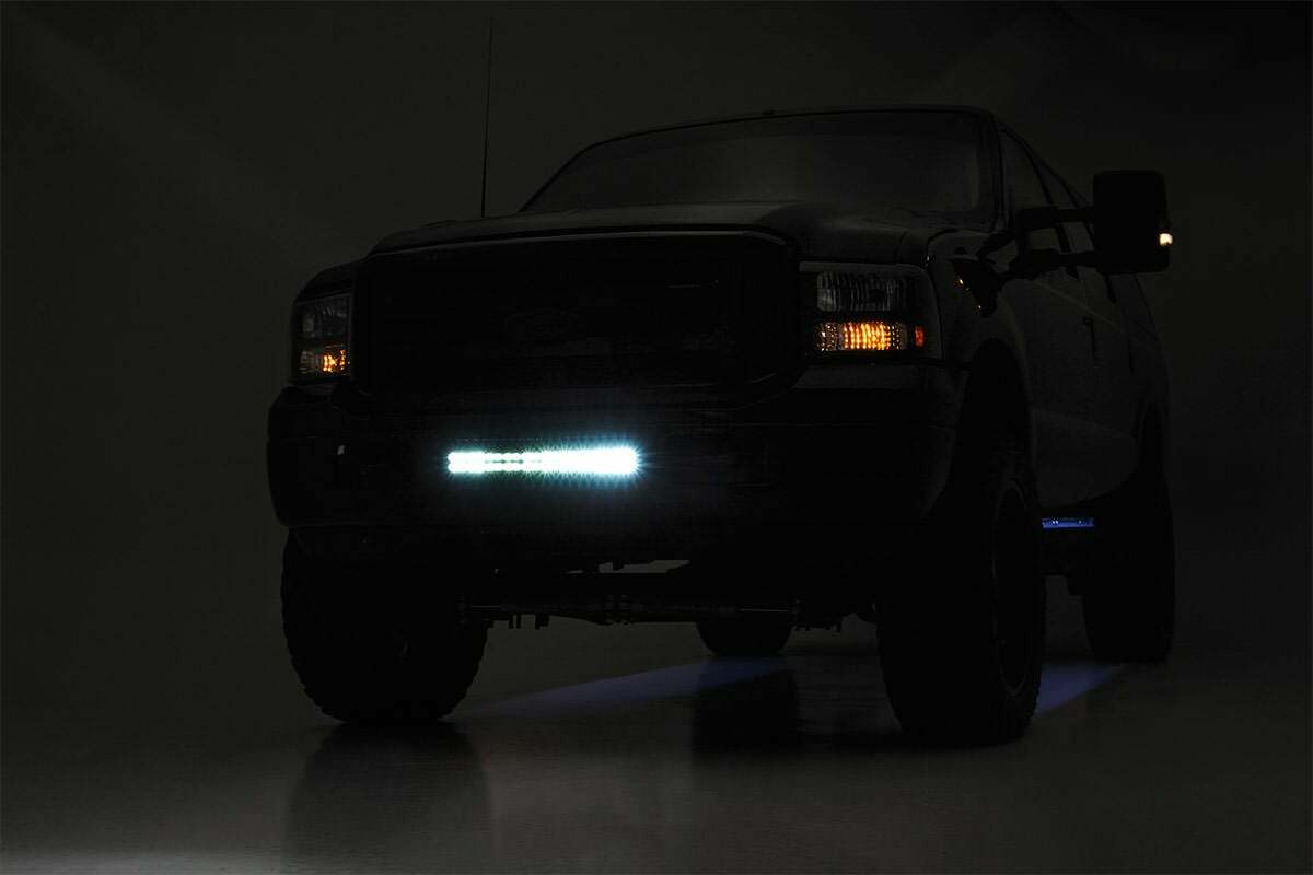 Fits Ford F-250 SD(05-07) LED Light Bumper Mount 2" Black Dual Row DRL 70665DRL