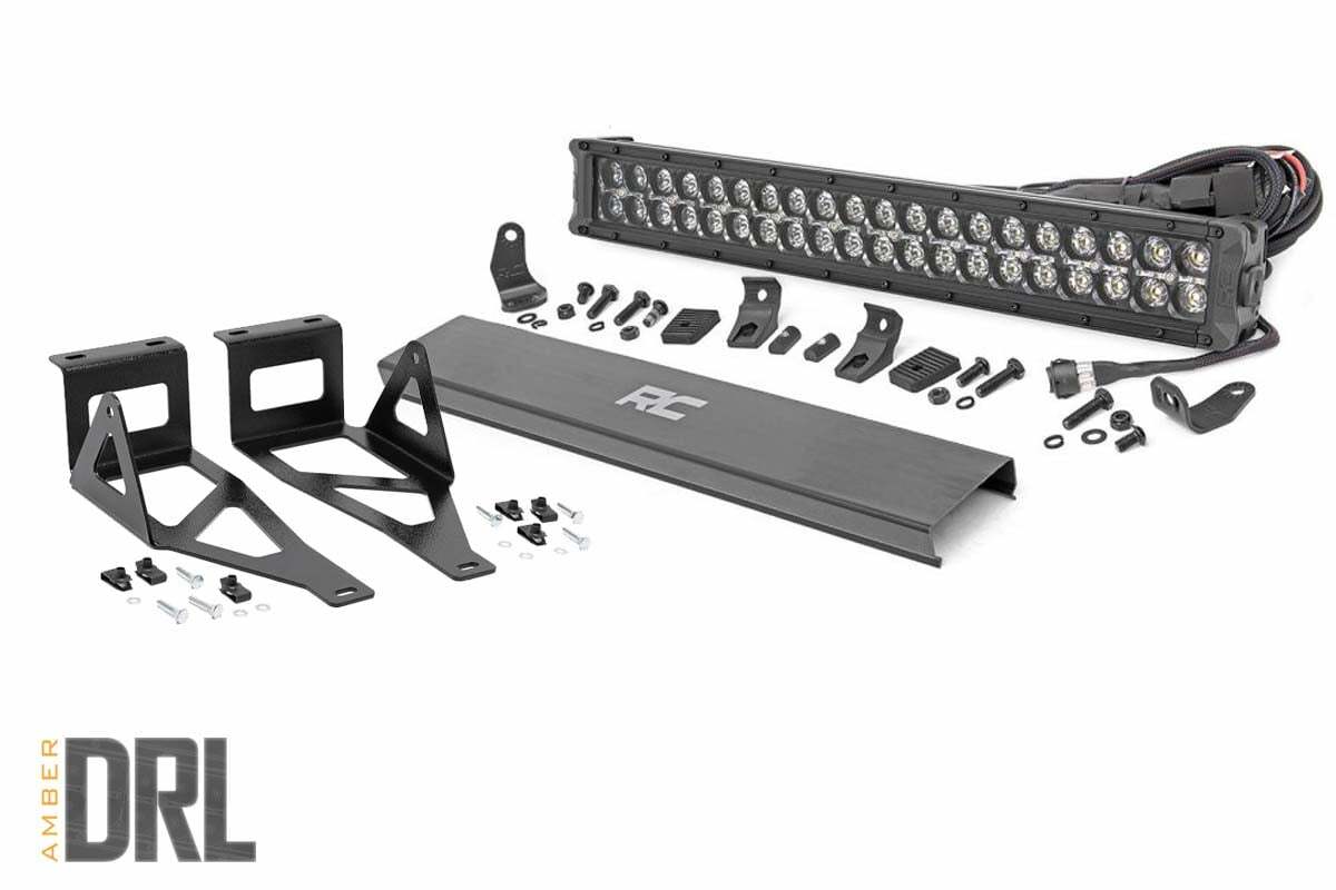 Fits Ford F-250 SD(05-07) LED Light Bumper Mount 2" Black Dual Row 70665DRLA