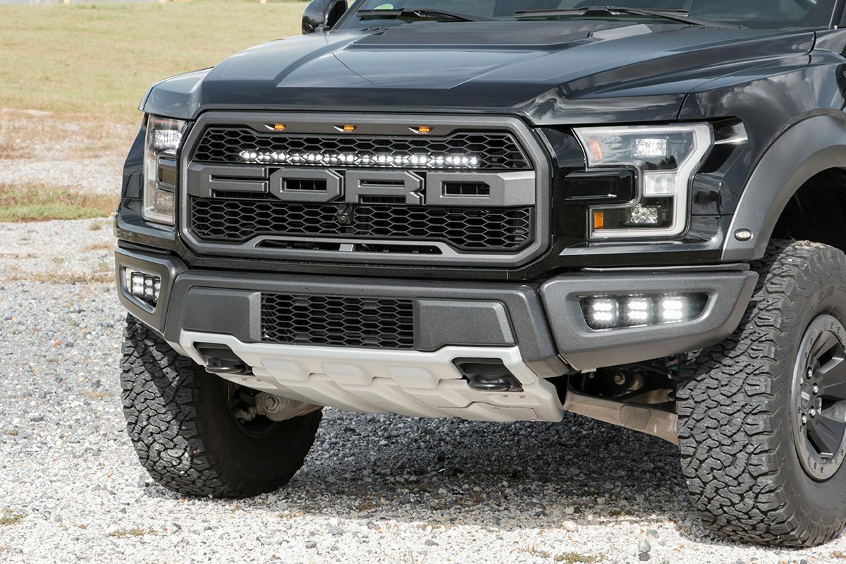 Fits Ford Raptor(17-20) LED Light Grille Mount 30" Black Single DRL 70701BLDRL