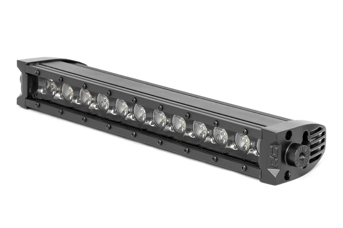 12 Inch Black Series LED Light Bar; Single Row; Cool White DRL 70712BLDRL