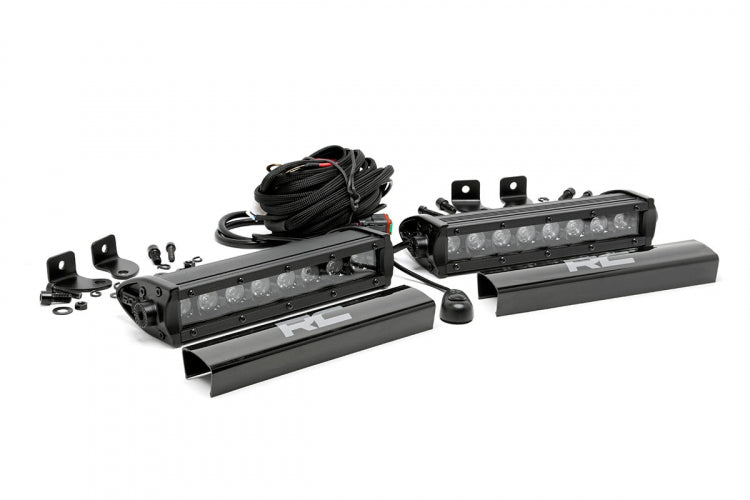 8 Inch Black Series LED Light Bar; Single Row; Pair 70728BL