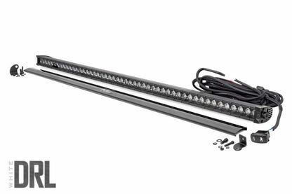 50 Inch Black Series LED Light Bar; Single Row; Cool White DRL 70750BLDRL