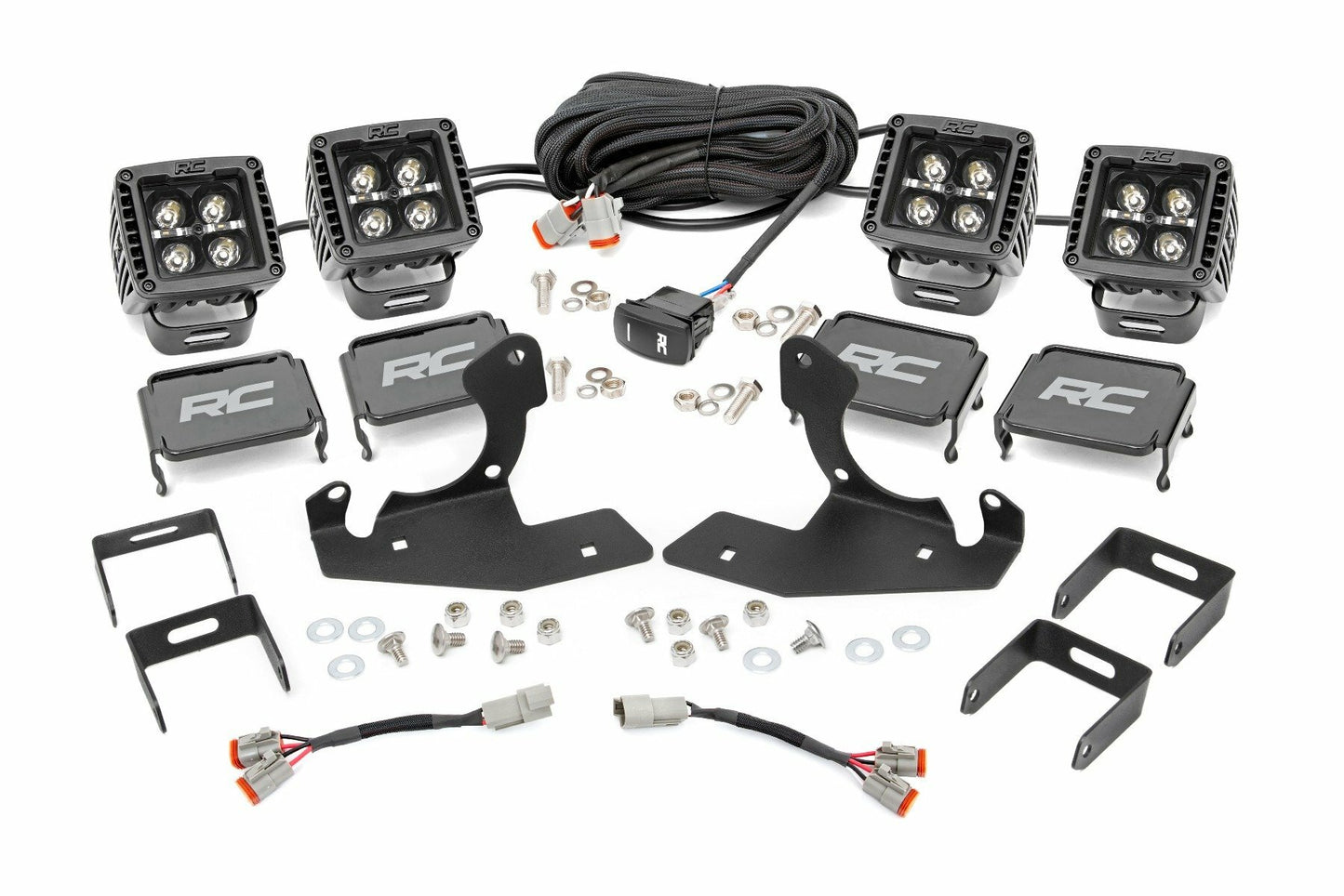 Fits Silverado 1500/2500HD/3500HD LED Light Fog 2" Black Pairs x2 DRL 70762DRL