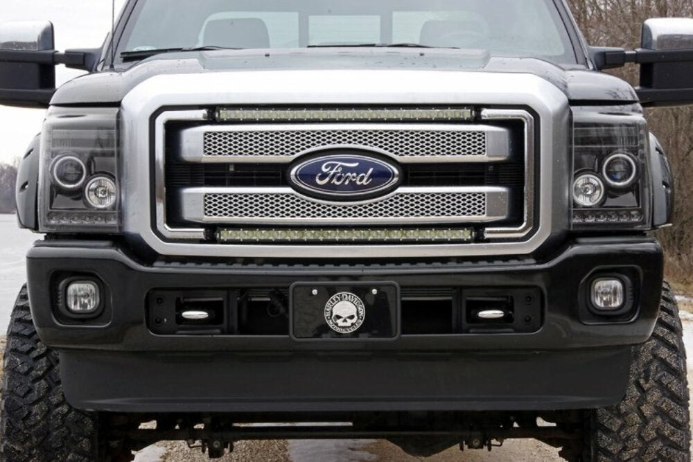 Fits Ford F-250 SD(11-16) LED Light Grill Mount 30" Black Single Row Pair 70771