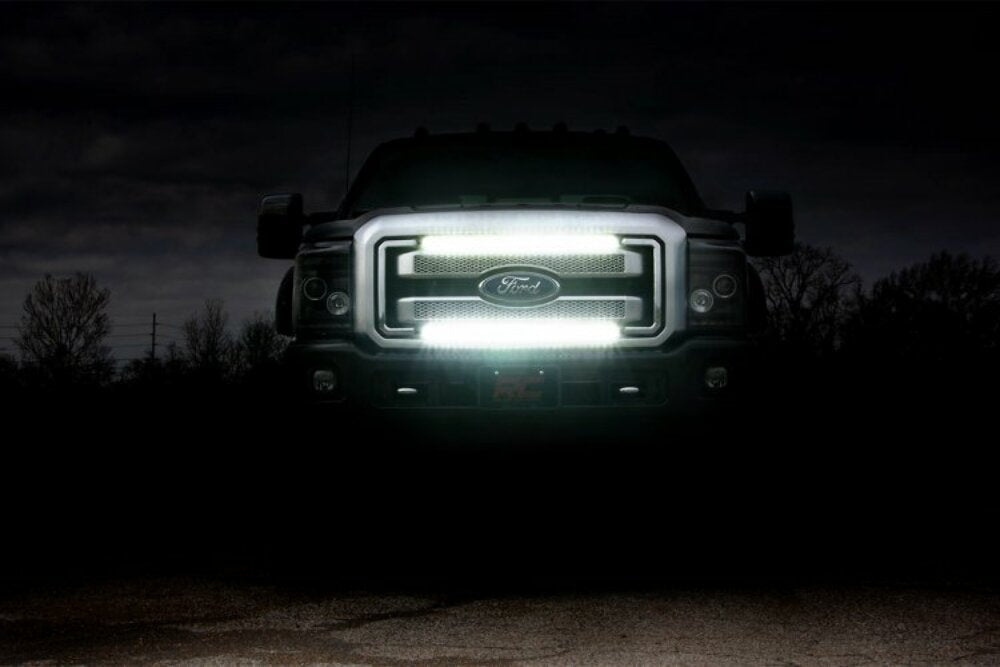 Fits Ford F-250 SD(11-16) LED Light Grill Mount 30" Black Single Row Pair 70771