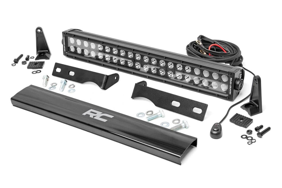 Fits Jeep Grand Cherokee WK2(11-20) LED Light Bumper Mount 20" Black Dual 70773