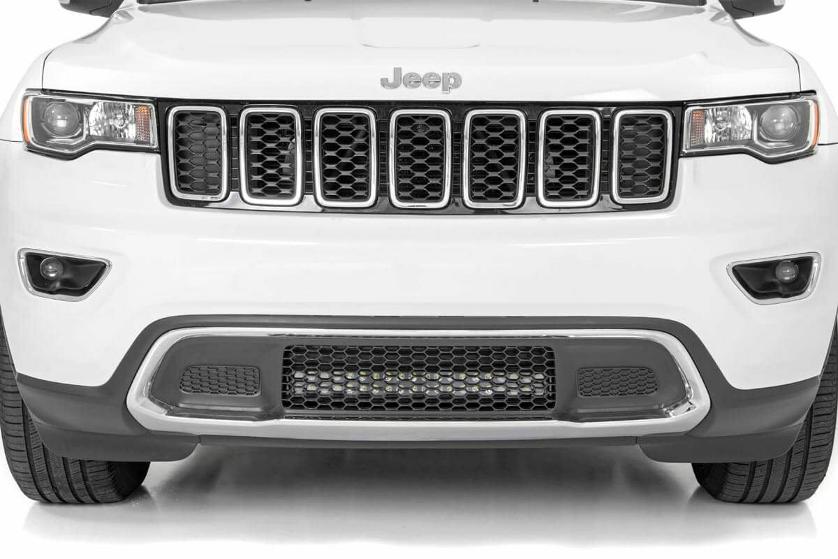 Fits Jeep Grand Cherokee WK2(11-20) LED Light Bumper Mount 20" Black Dual 70773