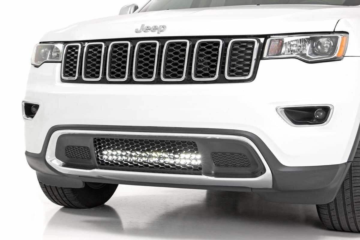 Fits Grand Cherokee WK2(11-20) LED Light Bumper Mount 20" Black Dual 70773DRLA