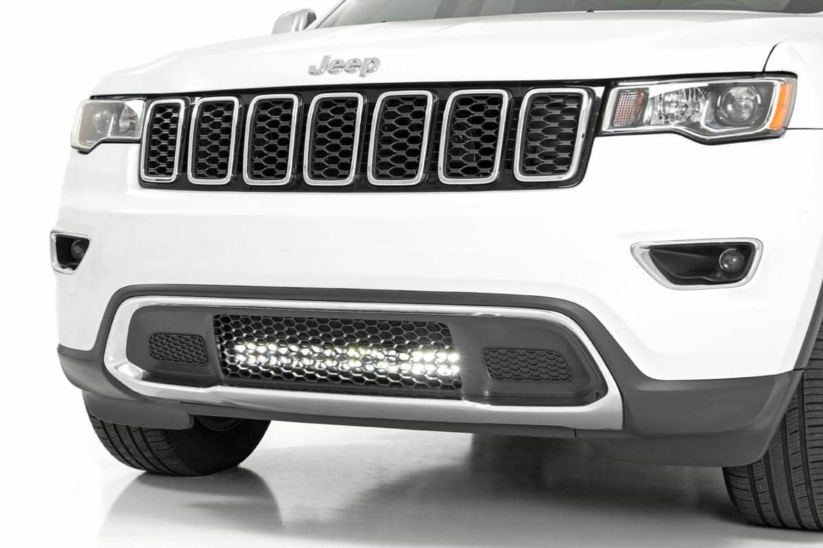 Fits Jeep Grand Cherokee WK2(11-20) LED Light Bumper Mount 20" Chrome Dual 70775