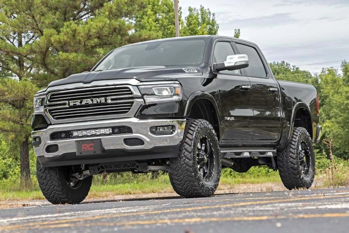 Fits Ram 1500 2&4WD (19-24) LED Light Kit Bumper Mount 20" Black Dual Row 70779