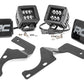 Fits Toyota 4Runner (10-24) LED Light Kit; Ditch Mount; 2" Black Spot Pair 70796