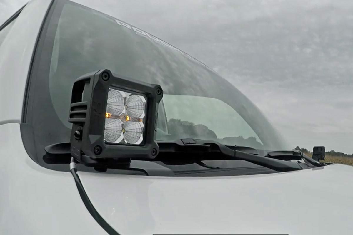 Fits Toyota 4Runner(10-24) LED Light Ditch Mount 2" Black Pair Amber DRL 70798