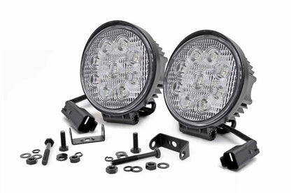 4 Inch Chrome Series LED Light; Round; Pair 70804