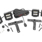 Fits Gladiator JT(18-24) Quad LED Light Cowl Mount 2" Black Pairs Spot 70822