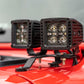 Fits Gladiator JT(18-24) Quad LED Light Cowl Mount 2" Black Pairs Spot 70822
