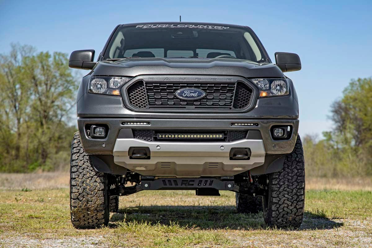 Fits Ford Ranger (19-23) LED Light Kit Bumper Mount 6" Black Slimline Pair 70829