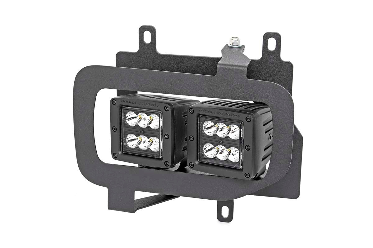 Fits Ford F-150 (15-17) LED Light Kit; Fog Mount; Dual 2" Black Pairs; 0832
