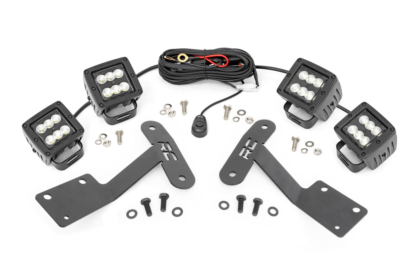 Fits Toyota Tundra (14-21) LED Light Kit Ditch Mount Dual 2" Black Pairs  70836