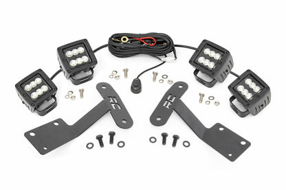Fits Toyota Tundra (14-21) LED Light Kit Ditch Mount Dual 2" Black Pairs  70836