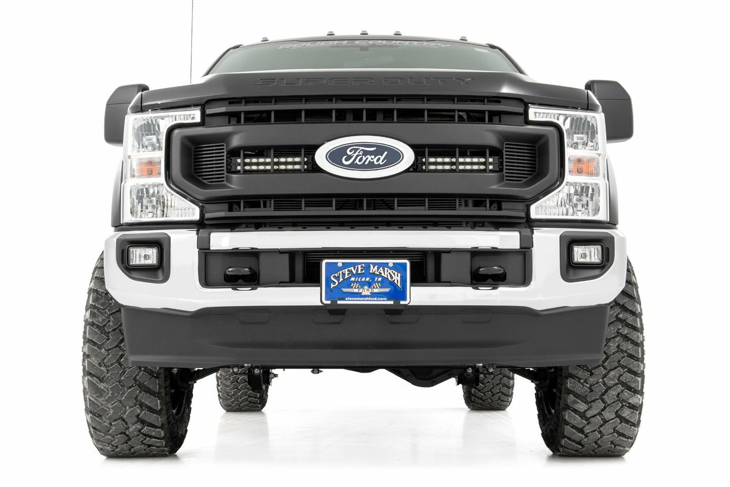 Fits Ford F-250 SD (20-22) LED Light Kit Grille Mount 10" Black Slimline 70898