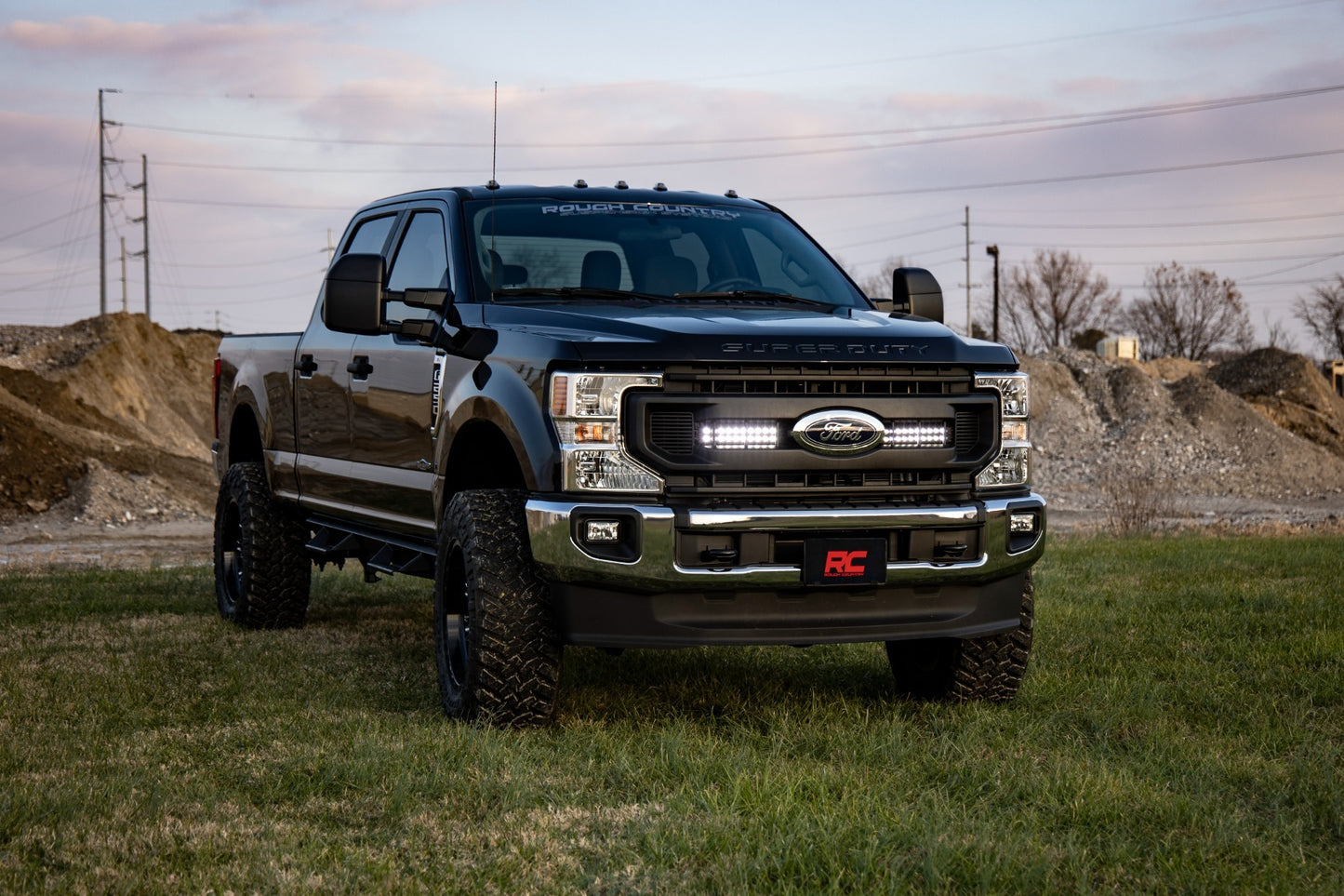 Fits Ford F-250 SD (20-22) LED Light Kit Grille Mount 10" Black Slimline 70898