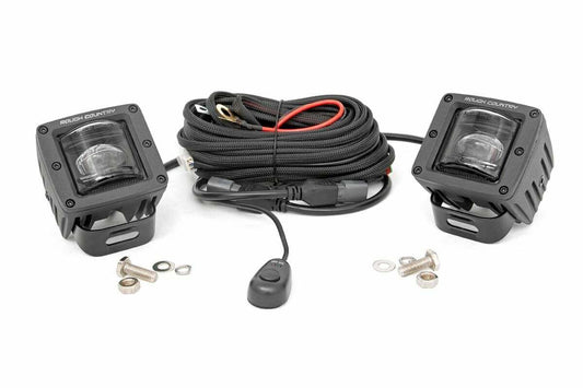 2 Inch Black Series LED Light Pods; SAE Fog; Pair 70907
