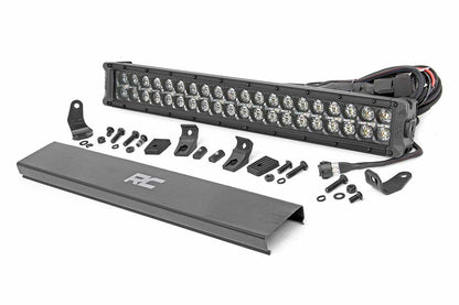 20 Inch Black Series LED Light Bar; Dual Row; Cool White DRL 70920BD