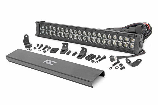 20 Inch Black Series LED Light Bar; Dual Row; Cool White DRL 70920BD