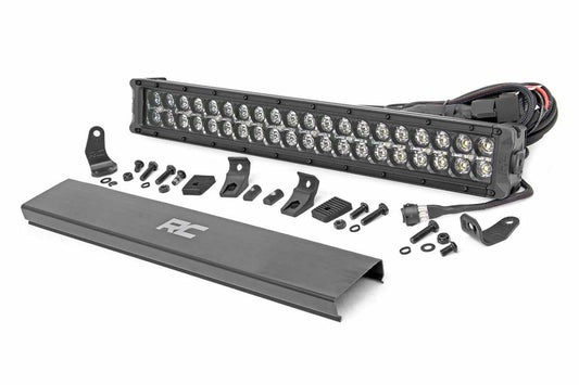 20 Inch Black Series LED Light Bar; Dual Row; Amber DRL 70920BDA