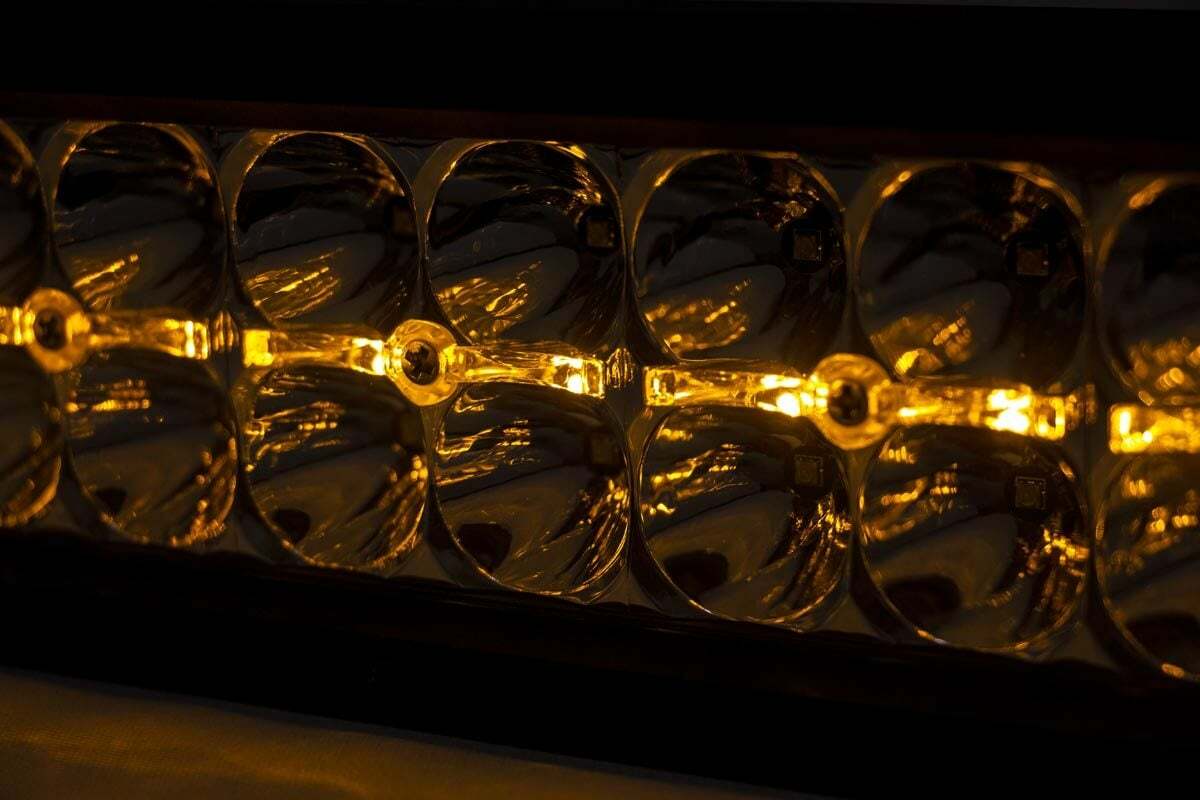 20 Inch Chrome Series LED Light Bar; Dual Row; Amber DRL 70920DA