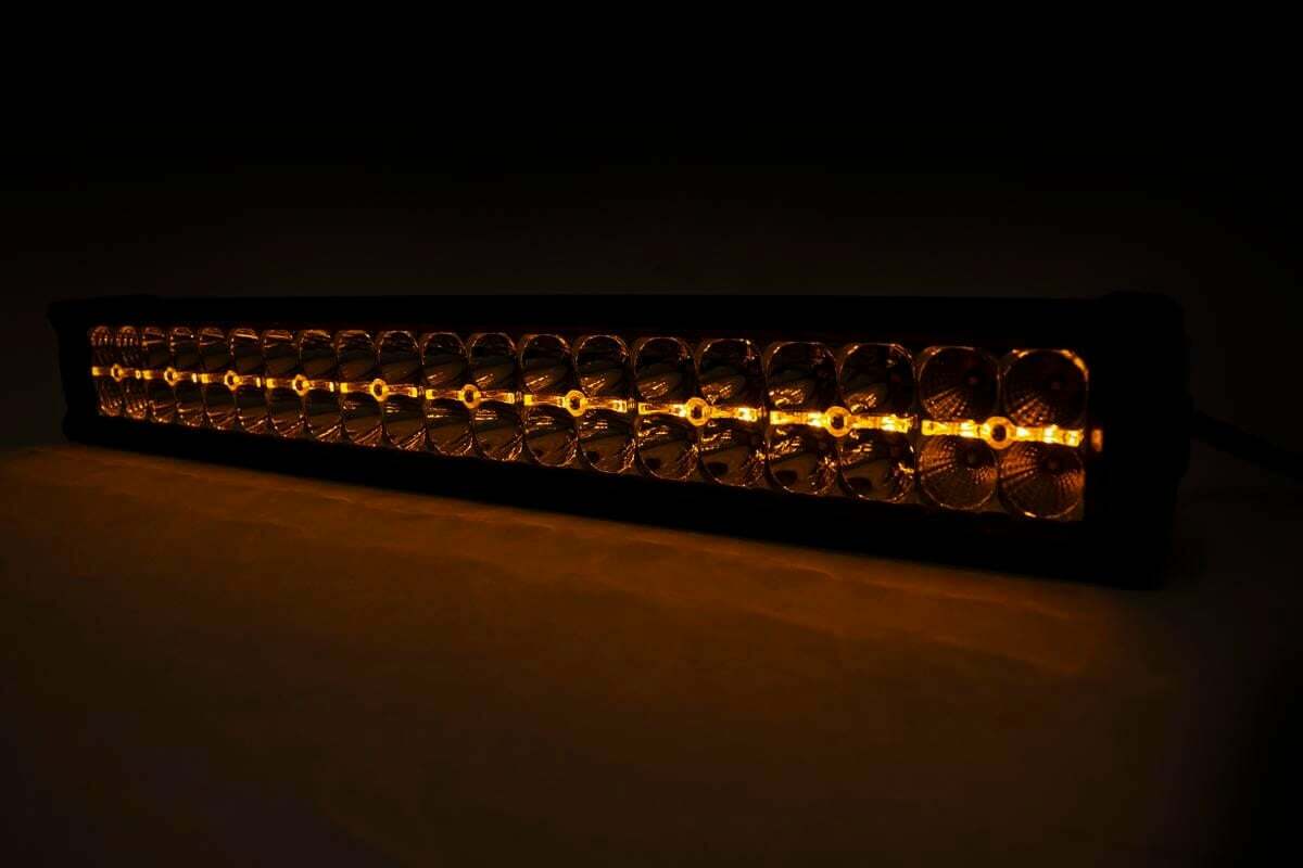 20 Inch Chrome Series LED Light Bar; Dual Row; Amber DRL 70920DA