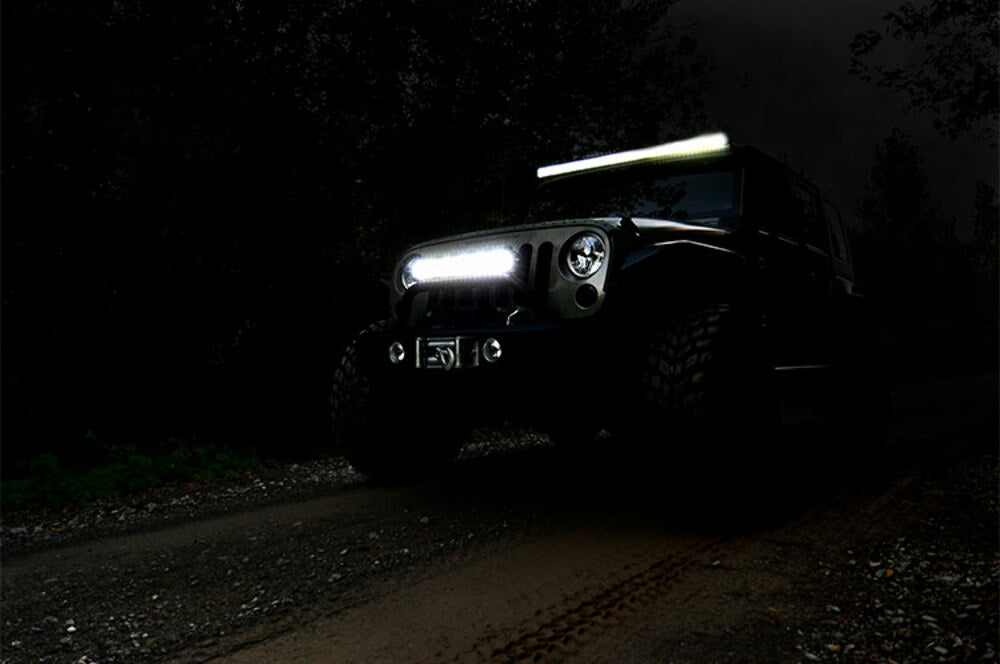 20 Inch Chrome Series LED Light Bar; Dual Row; Amber DRL 70920DA